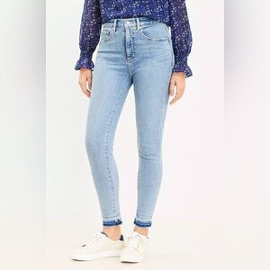 The Loft Dark Blue Curvy High Rise Skinny Jeans